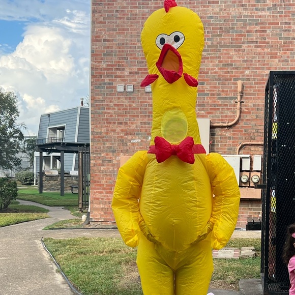 Spirit Halloween Adult Rubber Chicken Inflatable Costume - Picture 2 of 3